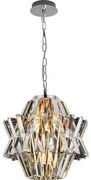 Lustră de cristal pe lanț CROWN 4xE14/40W/230V crom