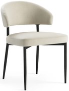 MAZZONI EXPORT IRIS Bej nisip (material Victoria A80) - SCAUN MODERN TAPIȚAT PENTRU SALON/SUFRAGERIE LOFT