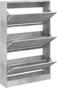 vidaXL Pantofar, gri beton, 80x21x125,5 cm, lemn prelucrat
