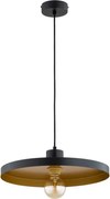 Pendul pe cablu ETERI 1xE27/15W/230V negru/auriu