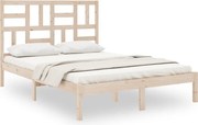 vidaXL Cadru de pat, 140x190 cm, lemn masiv