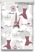 Roletă textilă Urban 4014 cu model Paris și siluete feminine