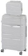 TraveLux Voyager IV gurulós bőrönd szett szürke