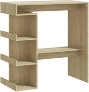 vidaXL Masă bar cu raft depozitare stejar sonoma 100x50x101,5 cm PAL