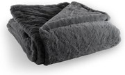 Pătură gri din blană artificială 150x200 cm Ruby – Tiseco Home Studio