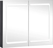 vidaXL Dulap de baie cu oglindă și LED, 80x12,2x68 cm