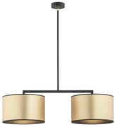 Lustra suspendata moderna KARIN 2L negru/auriu