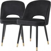 Set de 2 scaune design elegant Cliff, negru 114401 HZ