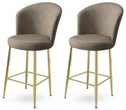 Set de scaune de bar Fora Cappuccino and Gold, 2buc., 2 buc.