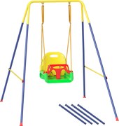 AIYAPLAY Leagăn 3-în-1 pentru Grădină, Leagăn pentru Bebeluși de Interior și Exterior, Înălțime Reglabilă, Cadru Pliabil din Oțel, Centură de Siguranță, Ușor de Montat, 9 Luni-8 Ani, Verde | Aosom Romania