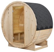 Vonkajšia sudová sauna Spitzbergen M dĺžka 120 cm priemer 190 cm (3,6 kW)