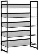 HOMCOM Suport pantofi, suport pantofi, raft pentru pantofi, 5 nivele, 72 cm x 30 cm x 102 cm, negru | Aosom Romania