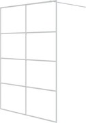 vidaXL Paravan duș walk-in, alb, 140x195 cm, sticlă ESG transparentă