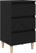 vidaXL Dulap de noapte Stejar Negru 40 x 35 x 69 cm Lemn compozit
