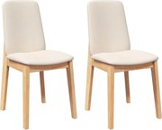 vidaXL Scaune de sufragerie cu perne 2 buc din cauciuc din lemn masiv