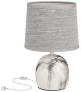 Veioză gri deschis cu abajur textil (înălțime 25 cm) Adelina – Candellux Lighting