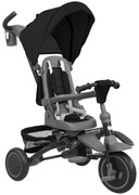 AIYAPLAY Triciclu Pliabil pentru Copii 6 în 1 cu Mâner Reglabil pentru Părinți și Acoperiș pentru Vârstele 1-5, Negru | Aosom Romania