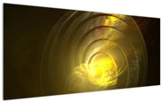 Tablou cu spirala abstractă în galben (120x50 cm), în 40 de alte dimensiuni noi