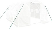 vidaXL Seră cu cadru de oțel, albă, 12 m², 4x3x2 m