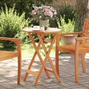 vidaXL Masă de grădină pliabilă, Ø60x75 cm, lemn masiv acacia