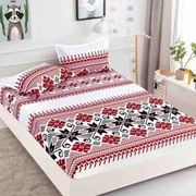 Husă protecție pat cu elastic, bumbac finet, 180 x 200 cm, 3 piese, HPP20