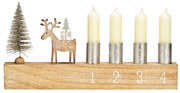 Sfesnic de advent din lemn CPRIB 31x16 cm natural