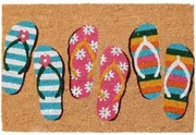 Preș din nucă de cocos Flip flops, 39 x 59 cm