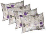 Set 4 perne Lavanda, microfibra matlasata Alcam, 50x70 cm