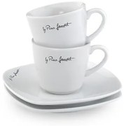 Set de 2 cești și farfurii Lamart LT9017Dine, 90 ml