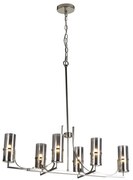 Candelabru modern design elegant Belle nickel/fumuriu