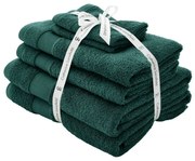 Prosoape de baie verde-închis 6 buc. din bumbac din frotir Anti-Bacterial – Catherine Lansfield