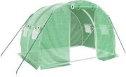 vidaXL Seră cu un cadru din oțel, verde, 6 m², 3x2x2 m