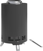 Outsunny Vatră de foc Ø16x25cm din oțel inoxidabil cu cârlig, fără fum, Gri | Aosom Romania