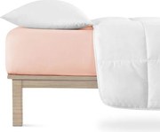 decoDoma Cearșaf elastic jersey cu elastan pudră 180 x 200 cm