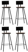vidaXL Scaune de bar, 4 buc., lemn masiv reciclat