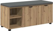 vidaXL Bancă pentru hol cu pernă Stejar Artizanal 100 x 38 x 46 cm