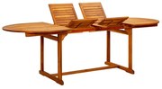 vidaXL Masă de grădină, (160-240)x100x75 cm, lemn masiv de acacia