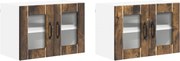 vidaXL Dulap de bucătărie 2 pcs Stejar fumuriu 60 x 31 x 40 cm