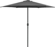 vidaXL Umbrelă de soare cu stâlp din aluminiu, antracit, 270x246 cm
