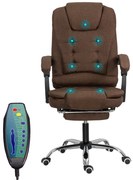 Scaun birou textil cu masaj in 7 puncte si suport pentru picioare OFF 4181M maro