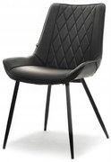 Scaun Aron (negru + crom). 1110848