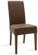 Scaun Bucatarie/Dining Digit Piele Ecologica Maro Picioare Nuc
