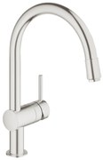 Baterie bucatarie cu dus extractibil Grohe Minta crom periat Supersteel monocomanda