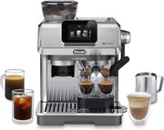 Mașină de espresso DeLonghi EC9455.M La Specialista Touch, 1450 W, 19 bari, 1,7 l, 4 viteze, 5 niveluri de spumare, 15 setări de măcinare, preparare la rece, adaptor pentru boabe, ecran tactil, oțel inoxidabil