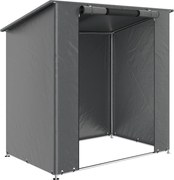Outsunny Cort garaj 1,9x1,2 m impermeabil cort garaj cu ușă cu fermoar rulabil fereastră de ventilație Gri închis | Aosom Romania