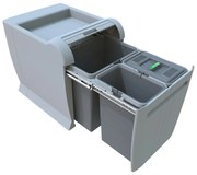 Coș de gunoi de plastic pentru deșeuri selecționate/încorporat 18 + 8 + 8 l City - Elletipi