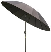 Outsunny Umbrelă de Grădină cu Manivelă, 18 Spite, Înclinabilă, Gri Închis, Ф255x240cm | Aosom Romania