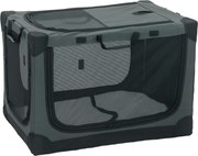 PawHut Cușcă de Transport Pliabilă pentru Câini și Pisici cu Pernă, Husă Lavabilă, Uși, din Oxford Respirabil 600D, 76x54x54 cm, Verde | Aosom Romania