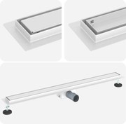 vidaXL 2 în 1 Drenaj pentru duș Argintiu 90 cm Oțel inoxidabil 304