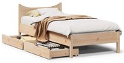 vidaXL Cadru de pat cu sertare, 75x190 cm, lemn masiv de pin